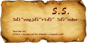 Sövegjártó Sándor névjegykártya